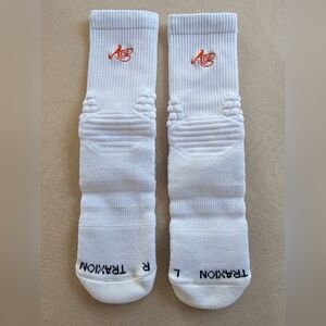 Great Condition! Men's Adidas Traxiom Half Calf Socks Orange Stripes